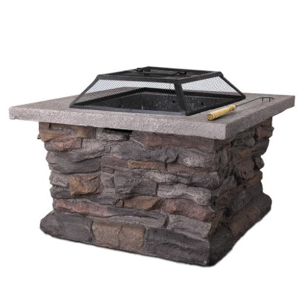 Faux Stone Fire Pit Table Outdoor