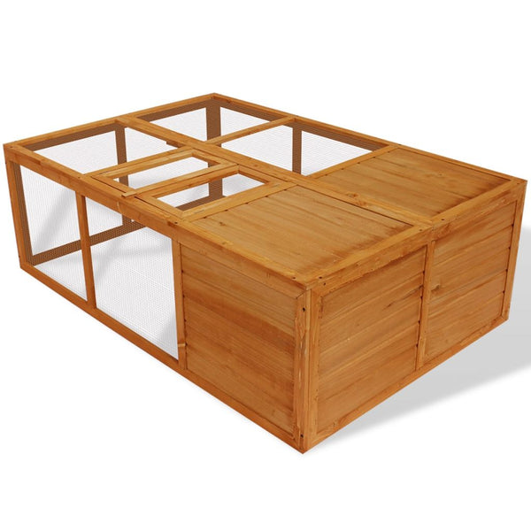 Outdoor Fold-Able Wooden Animal Cage