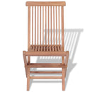 Outdoor Folding Chairs Solid Teak (4 Pcs)