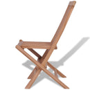 Outdoor Folding Chairs Solid Teak (4 Pcs)