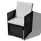 Outdoor Poly Rattan Acacia Wood Dining Set (11 Pcs) - Black