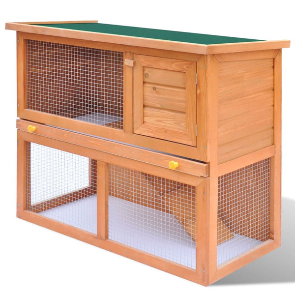 Outdoor Rabbit Hutch with 1 Door