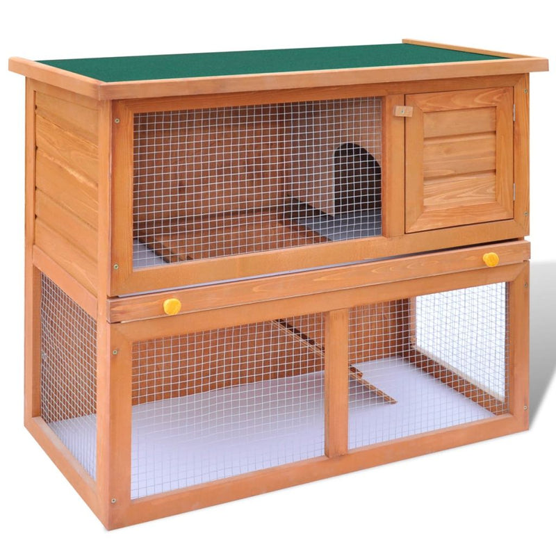 Outdoor Rabbit Hutch with 1 Door