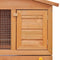 Outdoor Rabbit Hutch with 3 Doors