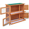 Outdoor Rabbit Hutch with 4 Doors