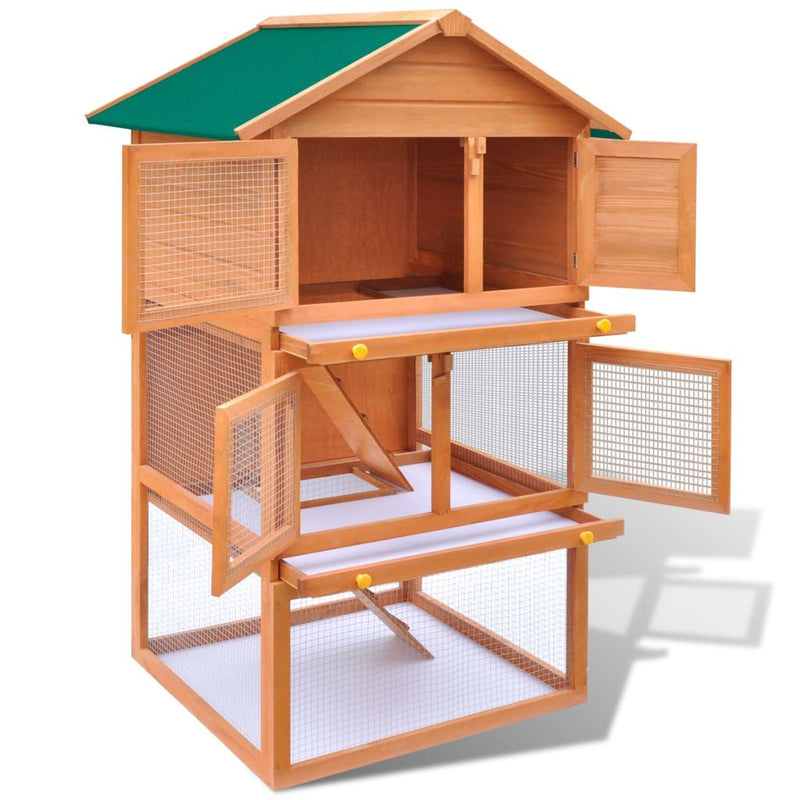 Outdoor Small Animal House 3 Layers Wood