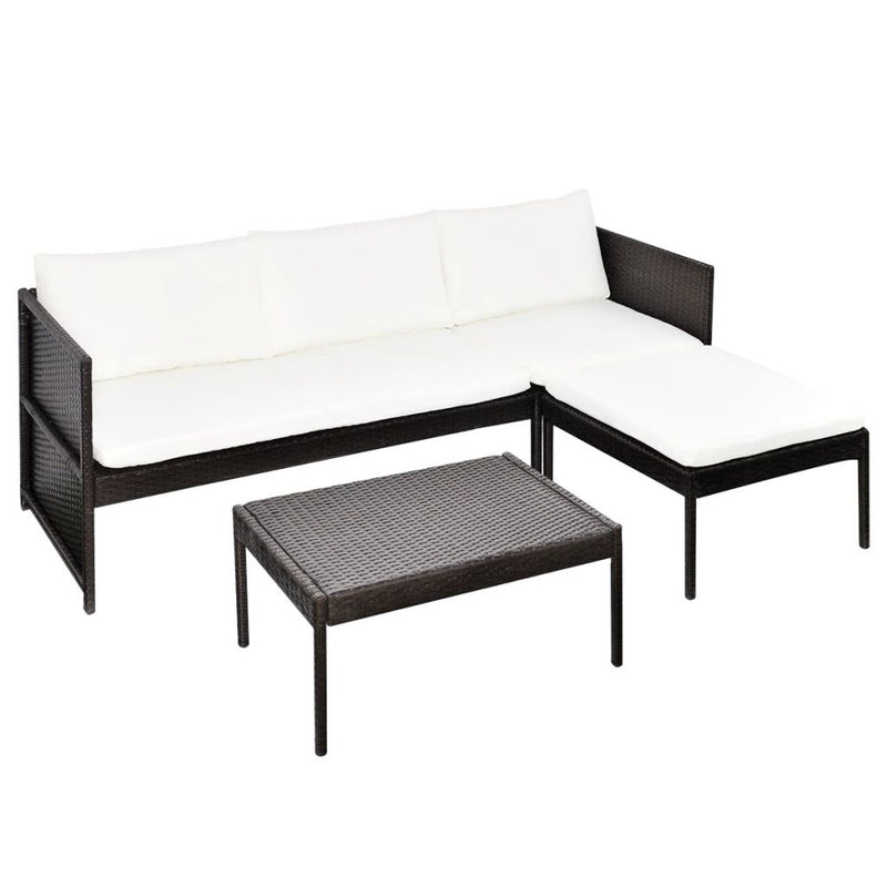 Outdoor Sofa Set Poly Rattan (9 Pcs)