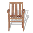 Outdoor Stackable Chairs 2 Pcs Solid Teak