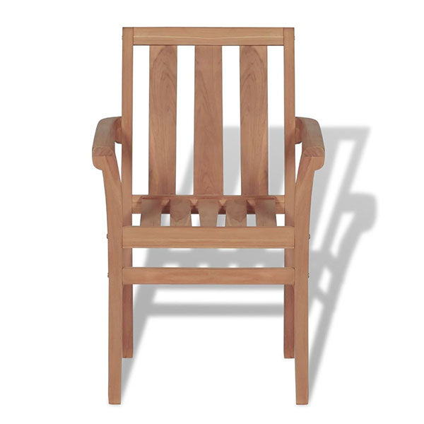 Outdoor Stackable Chairs 2 Pcs Solid Teak