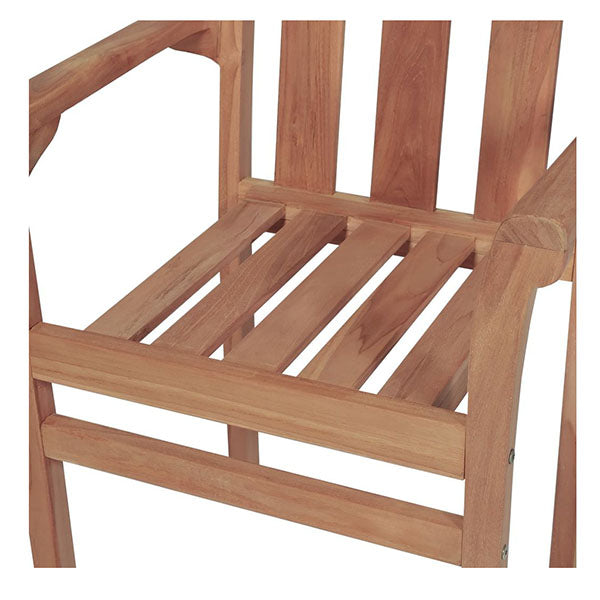 Outdoor Stackable Chairs 2 Pcs Solid Teak