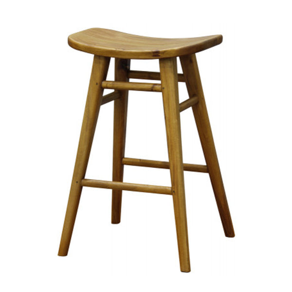 Oval Solid Timber Kitchen Counter Stool Caramel