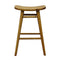 Oval Solid Timber Kitchen Counter Stool Caramel