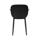 Set Of 2 Olive Dining Chairs Black