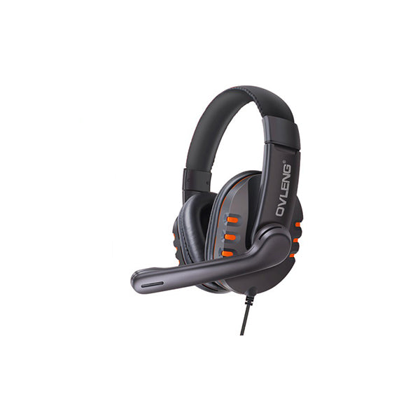 Ovleng X6 Wired Stereo Headphone With Microphone Orange