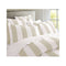 Oxford Stripe Quilt Cover Set Queen Taupe
