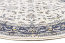 Palace Aisha Oriental Round Rug White Blue