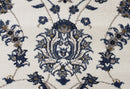 Palace Aisha Oriental Round Rug White Blue
