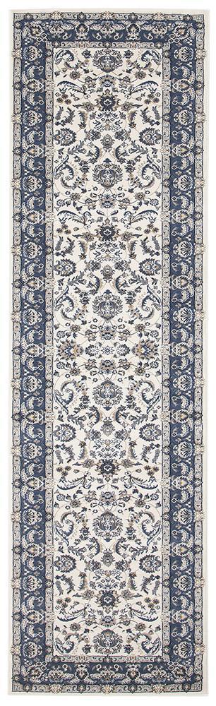 Palace Aisha Oriental Rug White Blue