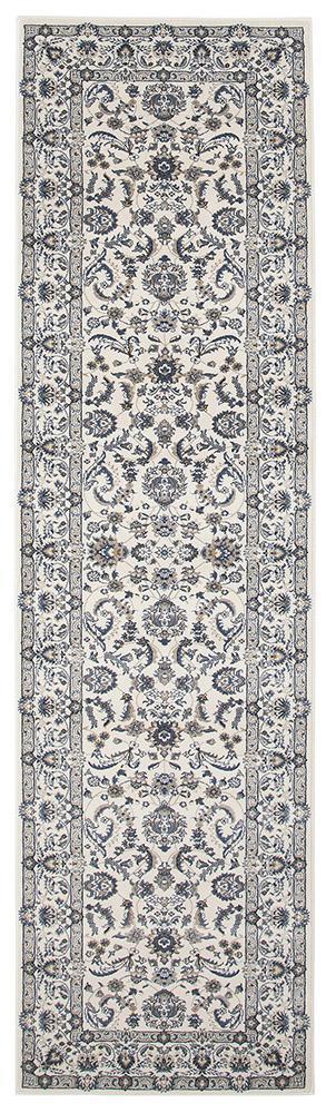 Palace Aisha Oriental Rug White White