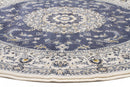Palace Manal Oriental Round Rug Blue White