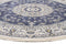 Palace Manal Oriental Round Rug Blue White