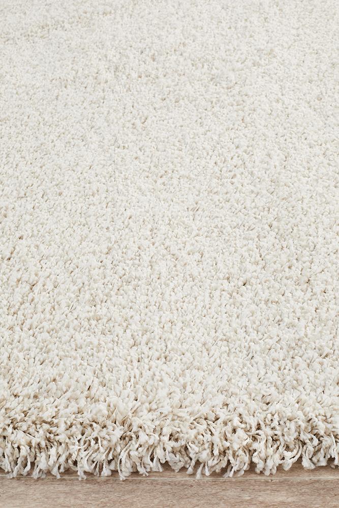 Pandora Collection Thick Soft Polar Cream Shag Rug