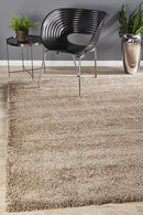 Pandora Collection Thick Soft Polar Latte Shag Rug