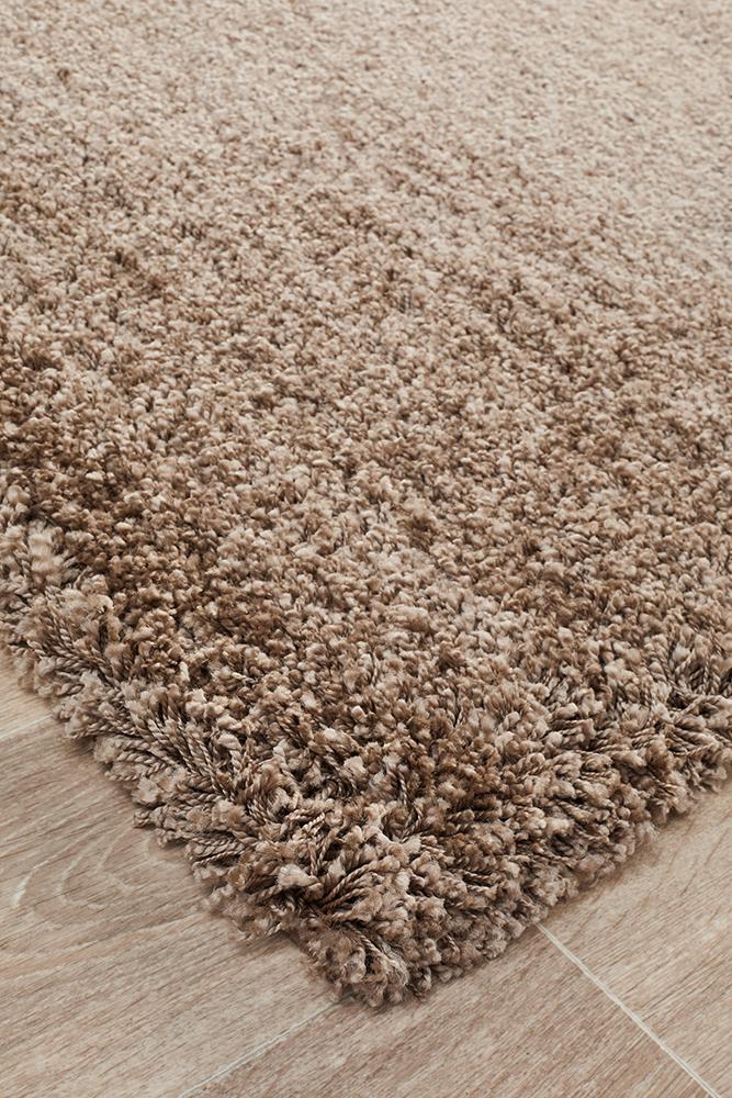 Pandora Collection Thick Soft Polar Latte Shag Rug