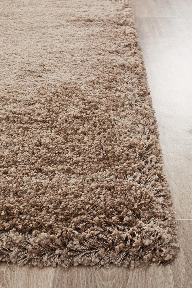 Pandora Collection Thick Soft Polar Latte Shag Rug