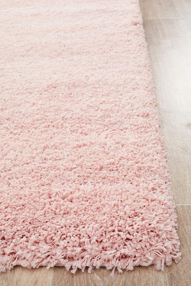 Pandora Collection Thick Soft Polar Pink Shag Rug