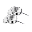 Soga 2X Stainless Steel 26Cm Saucepan With Lid Induction Triple Ply