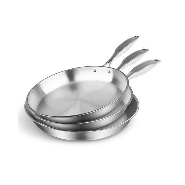 Soga 3X Stainless Steel Fry Pan Top Grade Induction Skillet Cooking