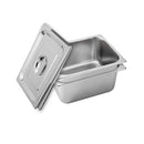 Soga 2X Gastronorm Gn Pan Full Size 15Cm Deep Stainless Steel With Lid