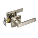 Passage Function Satin Nickel Square Door Handle Set
