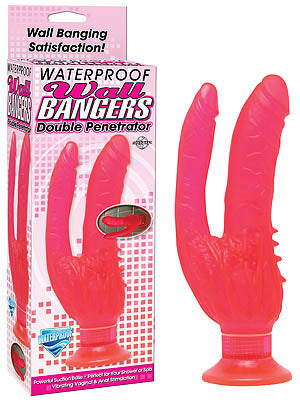 Waterproof Wall Bangers Double Pink Penetrator