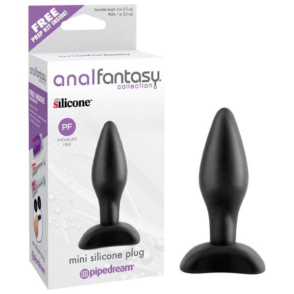Anal Fantasy Collection Mini Silicone Butt Plug Black