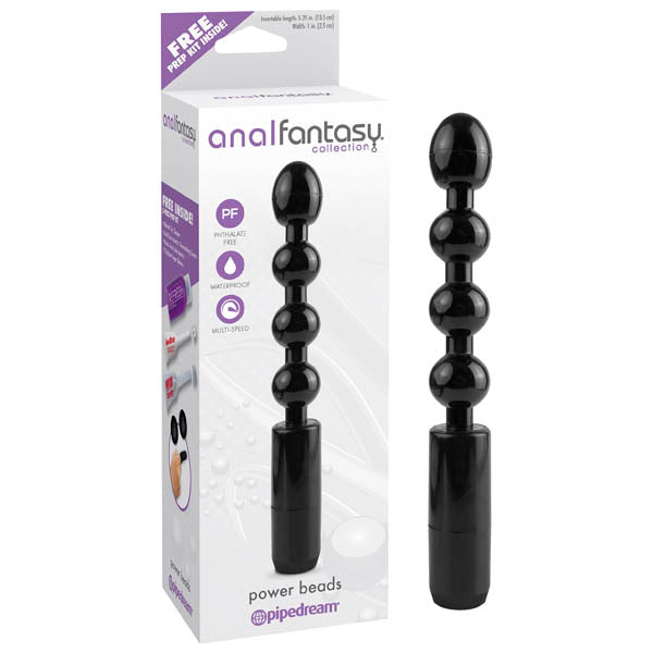 Collection Power Beads Black Vibrating Anal Cord