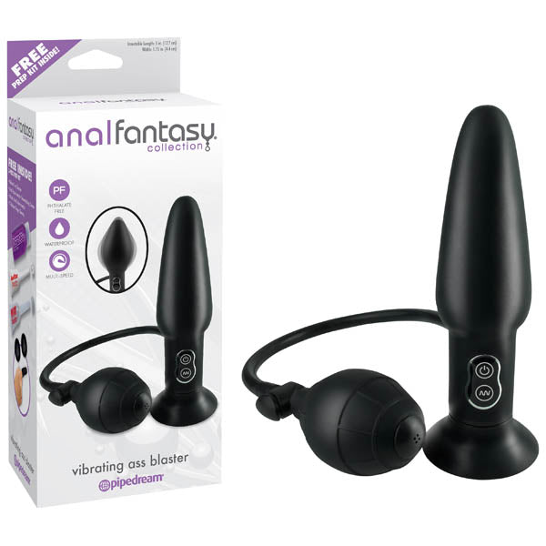Collection Ass Blaster Black Inflatable Vibrating Butt Plug