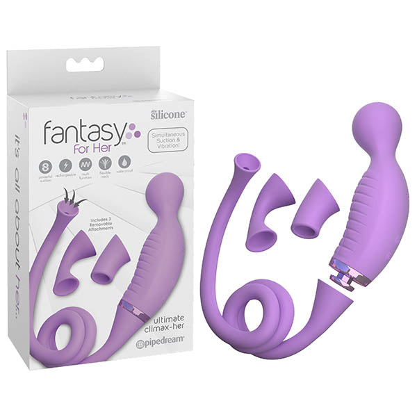 Ultimate Climax Her Purple Vibrating And Sucking Stimulator