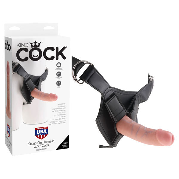 King Cock Harness With 6 Dong Flesh Strap On