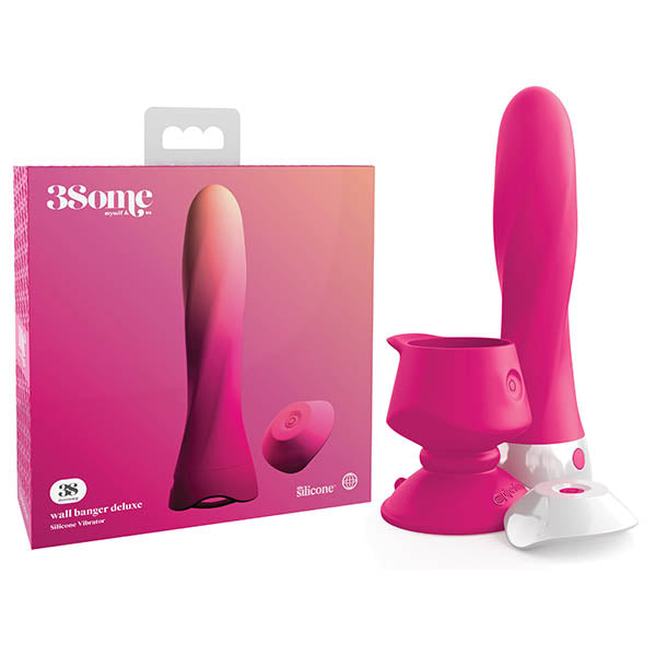 3Some Wall Banger Deluxe - Pink USB Rechargeable Vibrator with Wireless Remote