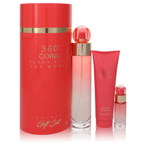 Gift Set Perry Ellis 360 Coral Perfume For Women