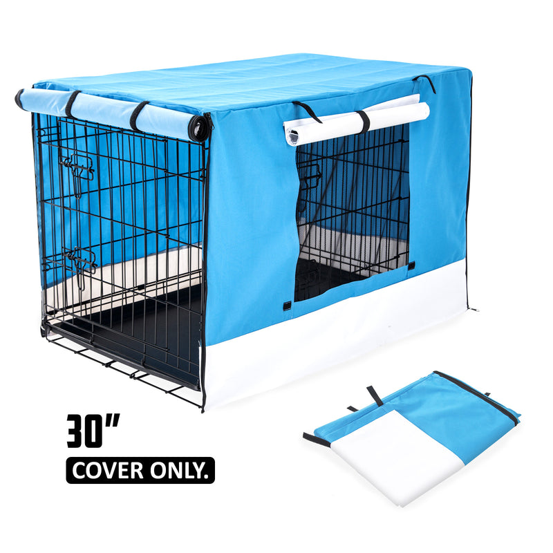 30" Cover for Wire Dog Cage - BLUE
