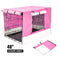 48" Cover for Wire Dog Cage - PINK