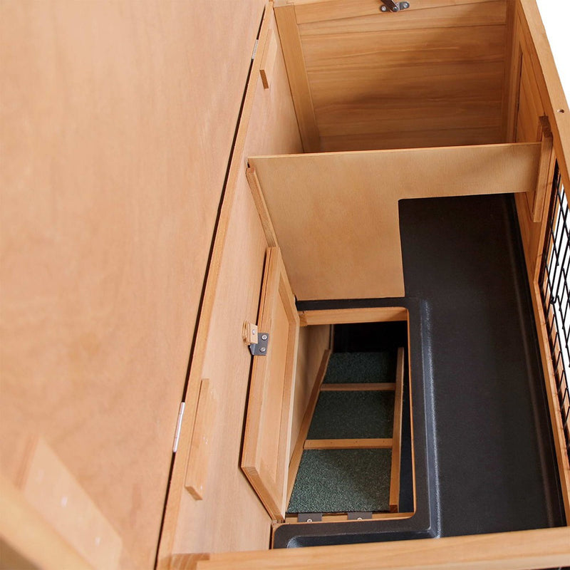 Foldable Ramp Double Storey Rabbit Hutch
