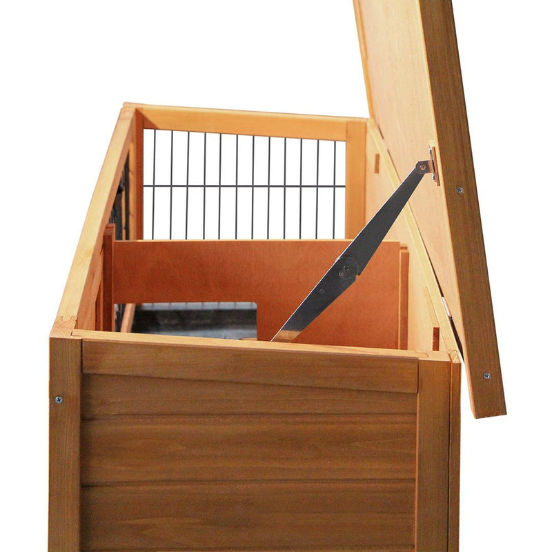 Foldable Ramp Double Storey Rabbit Hutch