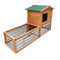 2 Storey Pet Hutch with Under Run Green