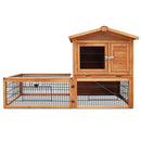 2 Storey Pet Hutch with Under Run Green