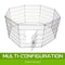 8 Panel Foldable Pet Playpen 36" W/ Cover - Green