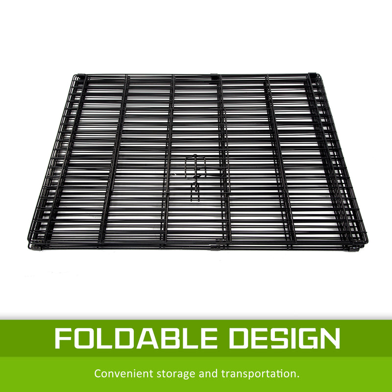 8 Panel Foldable Pet Playpen 36" W/ Cover - Green